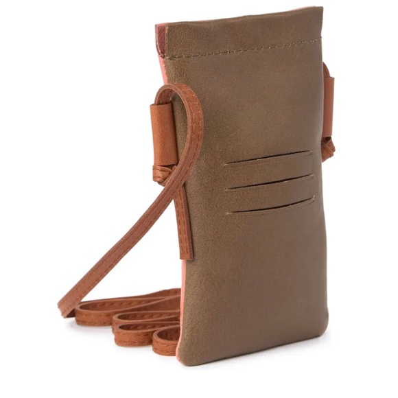 🆕 Madewell The Smartphone Crossbody Bag in Leather Dual Colour Olive NWT New! - Picture 2 of 7